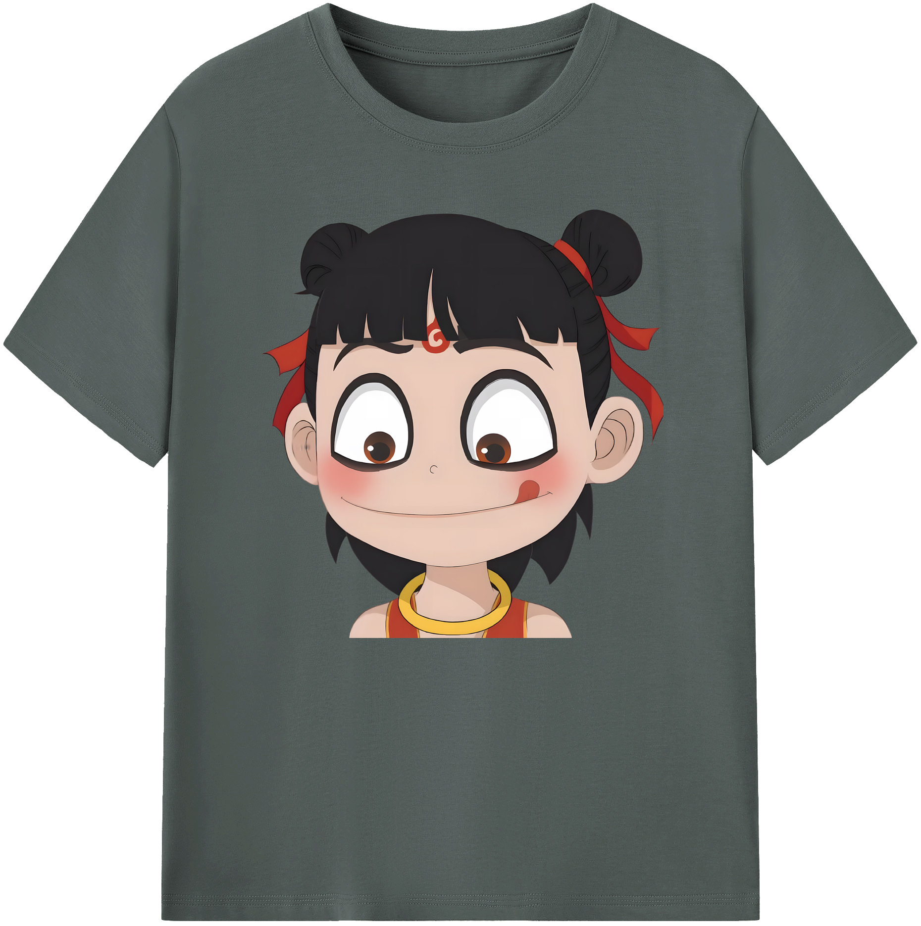 （画像用） Ne Zha 2 ナタ 魔童の大暴れ 綿100％ メンズ半袖Tシャツ｜肌触りやわらか＆通気性